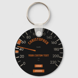 Transparent Speedometer on Dashboard Keychain
