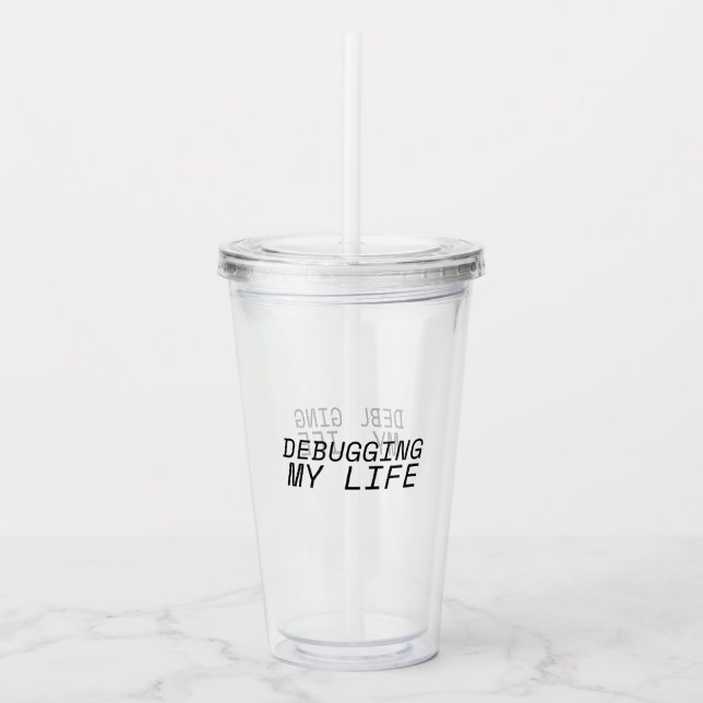 Transparent System-Check Acrylic Tumbler (Front)