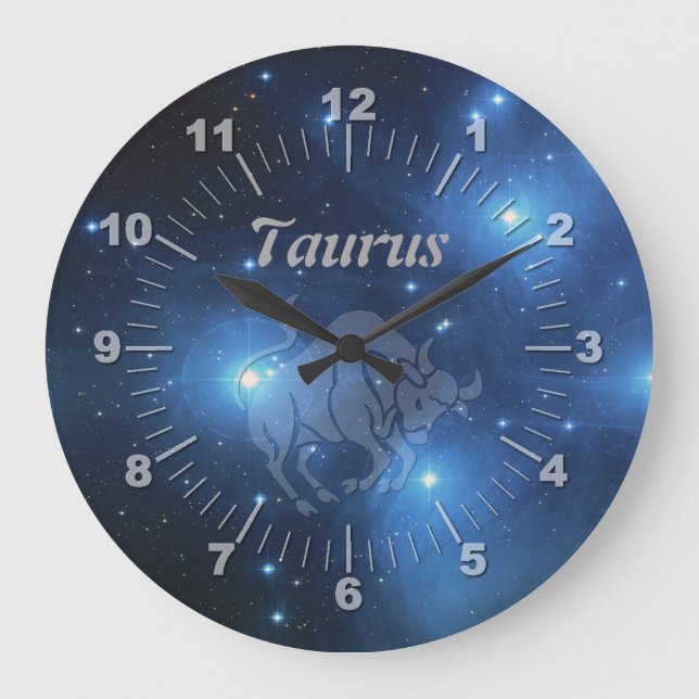 Transparent Taurus Large Clock (Front)