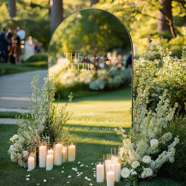 Transparent "The Morning After" Brunch WelcomeSign ("The Morning After" Brunch WelcomeSign Window Cling. Review application guide before purchase.)