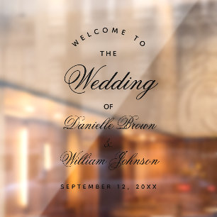 Transparent Wedding Welcome Elegant Calligraphy
