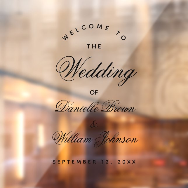 Transparent Wedding Welcome Elegant Calligraphy  (Sheet 2)