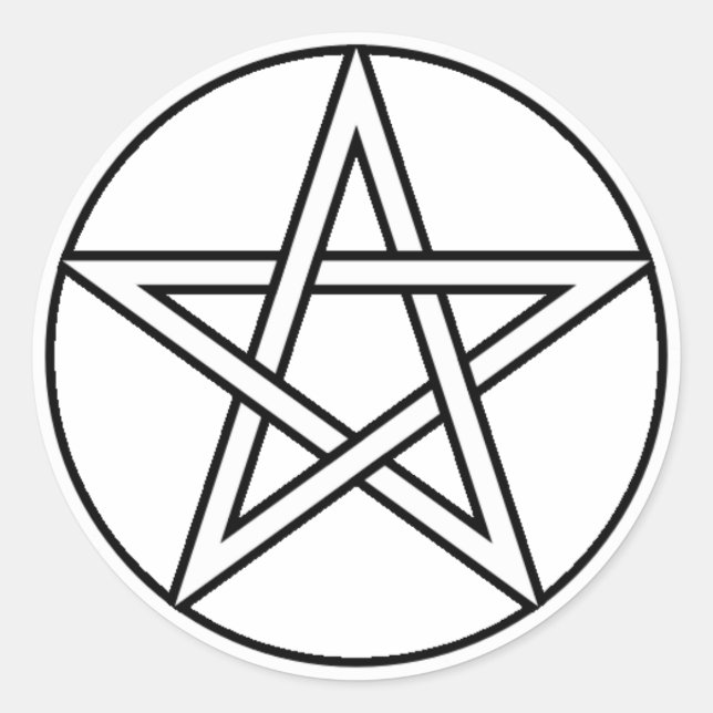 Transparent White Pentacle Stickers (Front)