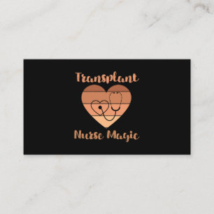 Transplant Nurse Magic Kidney Lung Surgery Organ D Business Card