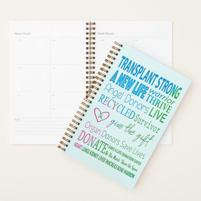 Transplant Strong Organ Donation Small  Planner (Display)