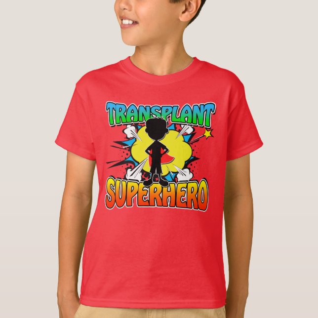 Transplant Superhero Boy's Transplant Recipient T-Shirt (Front)