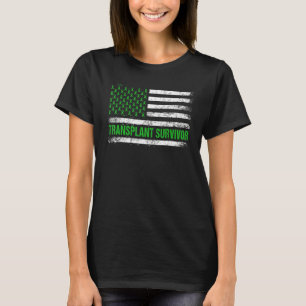 Transplant Survivor American Flag Kidney Transplan T-Shirt