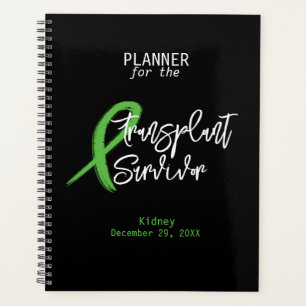 Transplant Survivor Green Ribbon Custom Planner