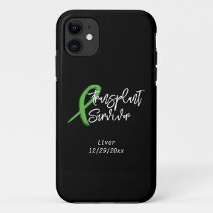 Transplant Survivor Green Ribbon Trendy Custom  Case-Mate iPhone Case
