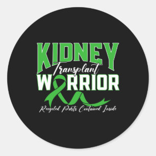 Transplant Warrior Renal Kidney Disease Patient Classic Round Sticker