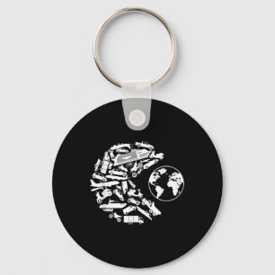 Transport Eats Earth Environmental Protection Key Ring