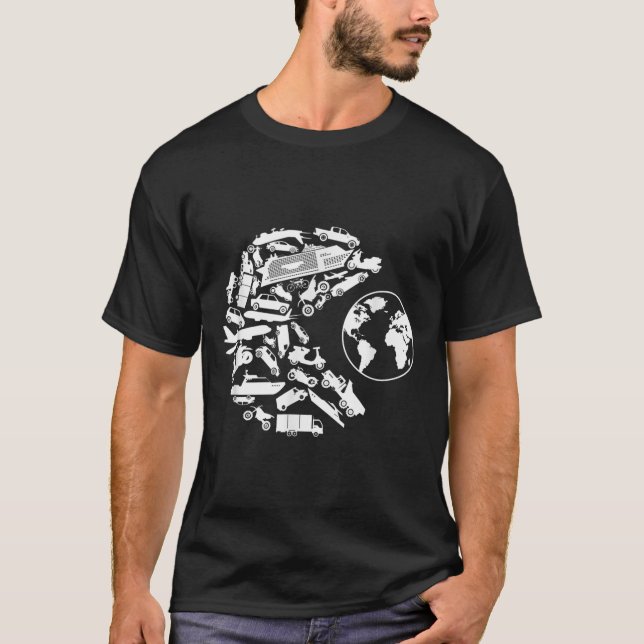 Transport Eats Earth Environmental Protection T-Shirt (Front)