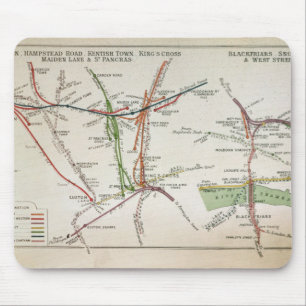 Transport map of London, c.1915 Mouse Pad