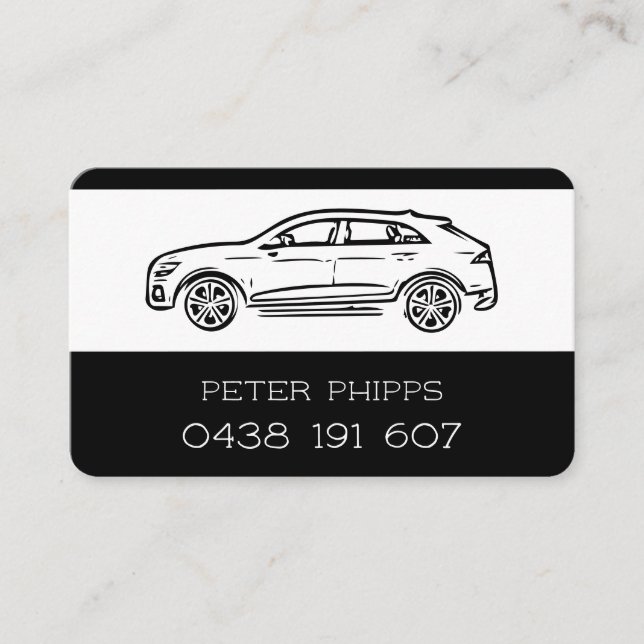 Transport Service Car Business Card (Front)