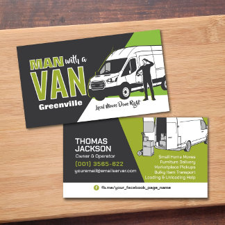 Transport Services - Man with a Van Business Card