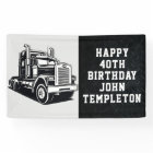 Transport Truck Equipment Custom Birthday