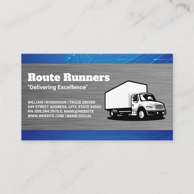 Transport Trucking | Shipping Business Card (Front)