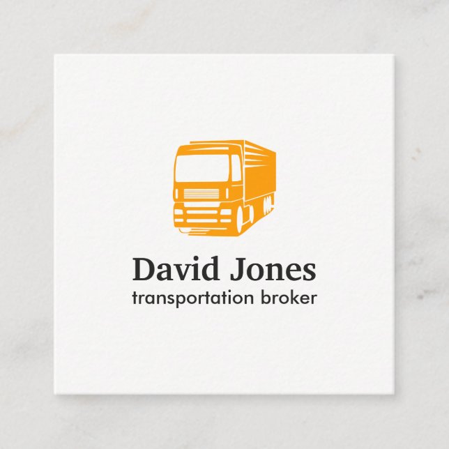 Transportation and Logistics Logo Business Card (Front)