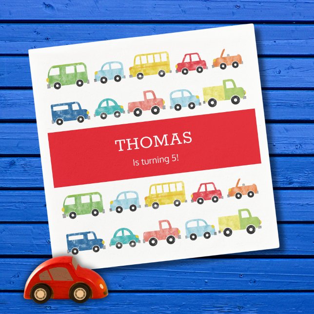 TRANSPORTATION BIRTHDAY INVITATION NAPKIN (Creator Uploaded)