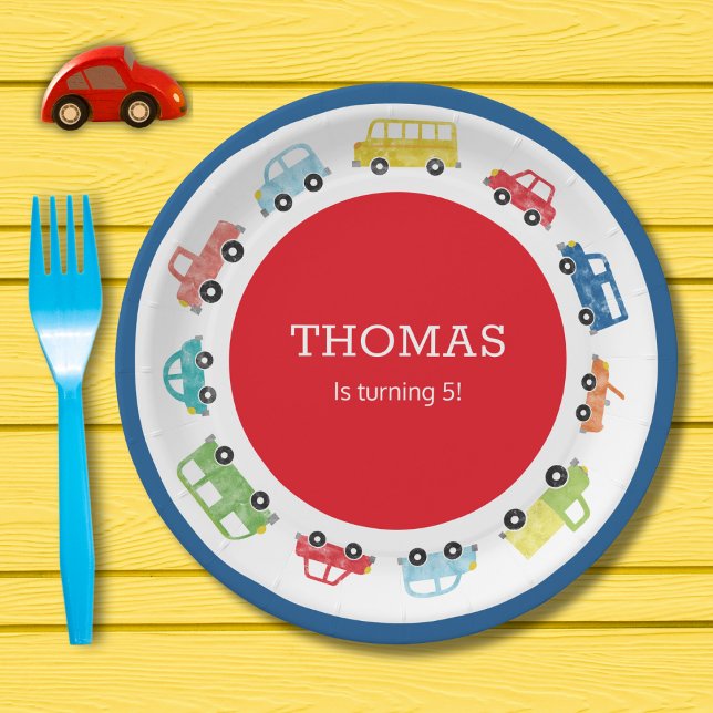 TRANSPORTATION BIRTHDAY INVITATION PAPER PLATE (Creator Uploaded)