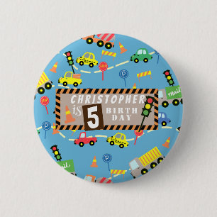 Transportation Blue 6 Cm Round Badge