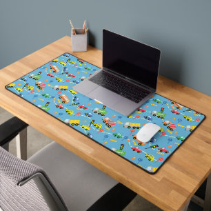 Transportation Blue Desk Mat