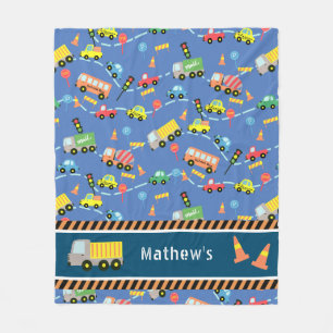 Transportation Blue. Fleece Blanket
