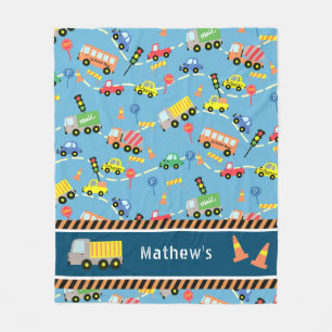 Transportation Blue. Fleece Blanket