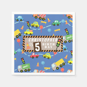 Transportation Blue Napkin