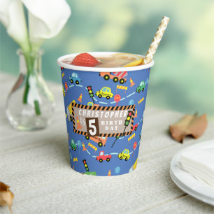 Transportation Blue Paper Cups