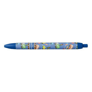 Transportation Boys Blue Black Ink Pen