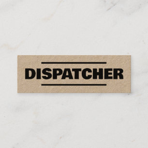 Transportation Broker Dispatcher Kraft Mini Business Card