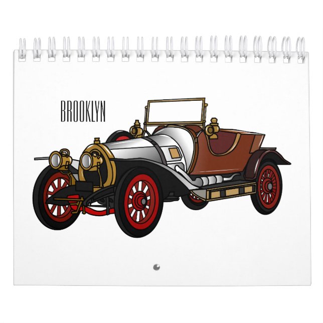 Transportation cartoon illustration calendar (Cover)