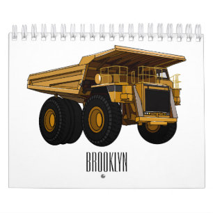 Transportation cartoon illustration calendar
