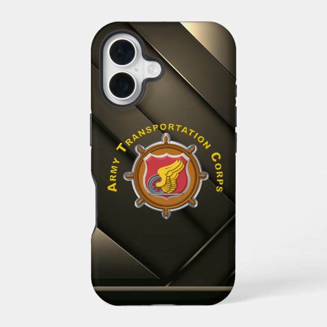 Transportation Corps iPhone 16 Case (Back)