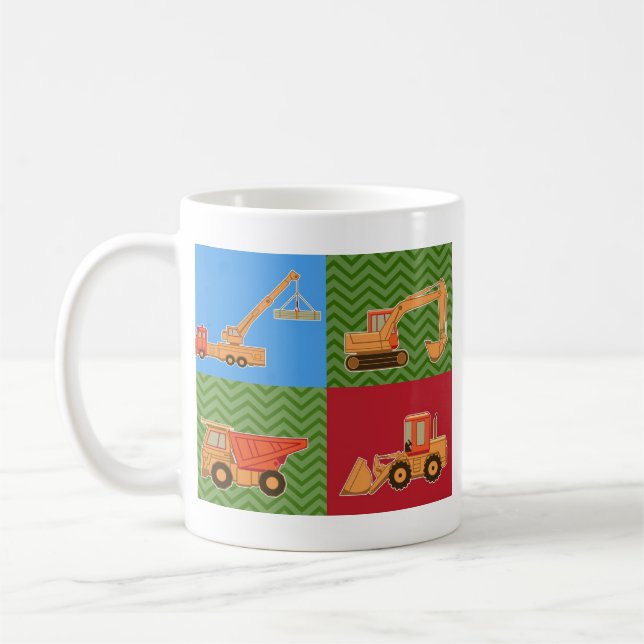Transportation Heavy Equipment - Collage Coffee Mug (Left)