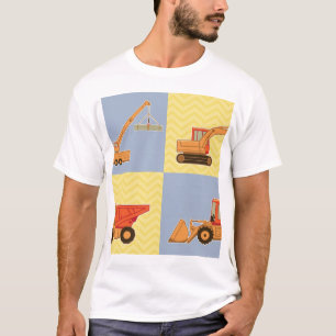 Transportation Heavy Equipments -Plain and Chevron T-Shirt