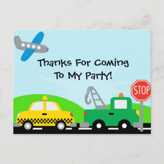 Transportation Helicopter Birthday Thanks Postcard