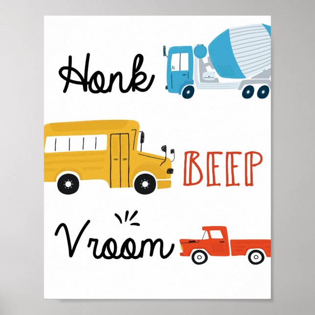 Transportation Honk, Beep, Vroom Poster (Front)