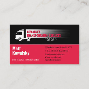 Transportation & Logistic   Truck Business Card