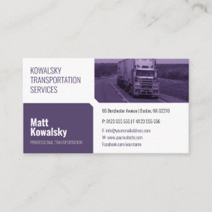 Transportation & Logistic Truck Business Card