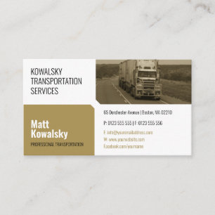 Transportation & Logistic Truck Business Card
