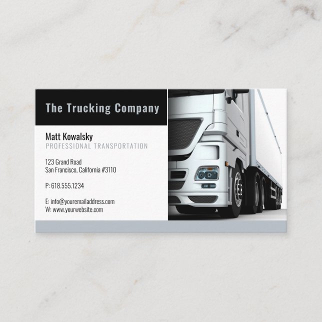 Transportation & Logistic | Truck Business Card (Front)