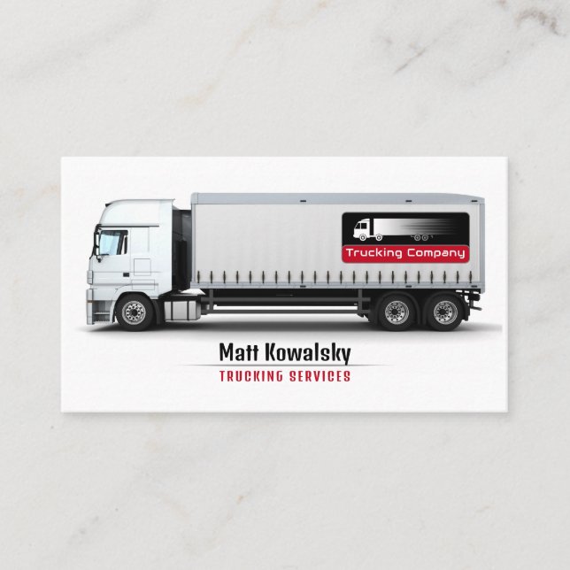 Transportation & Logistic | Trucking Service Business Card (Front)