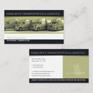 Transportation & Logistic Trucks Business Card