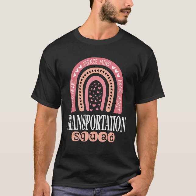 Transportation Squad Back To School Bus Driver Mon T-Shirt (Front)