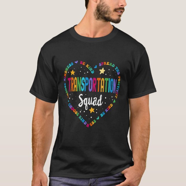 Transportation Squad Back To School Bus Driver Mon T-Shirt (Front)