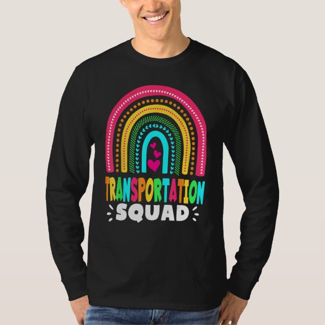 Transportation Squad Back To School Bus Driver Mon T-Shirt (Front)