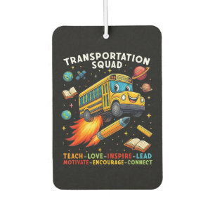 Transportation Squad Funny School Bus Driver Car Air Freshener