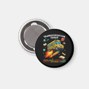 Transportation Squad Funny School Bus Driver Magnet